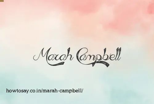 Marah Campbell