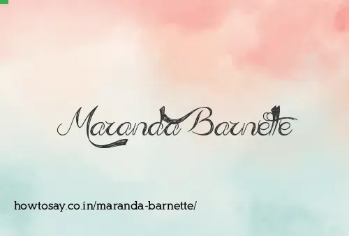 Maranda Barnette