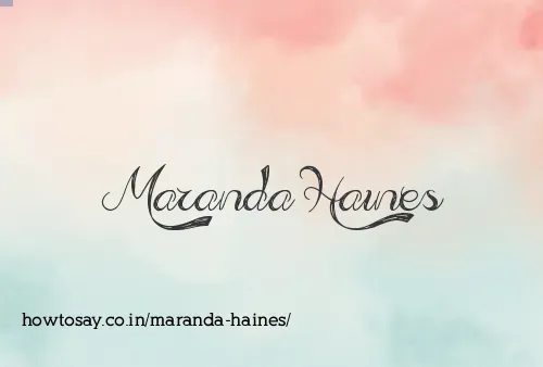 Maranda Haines