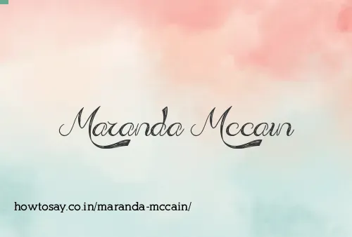 Maranda Mccain