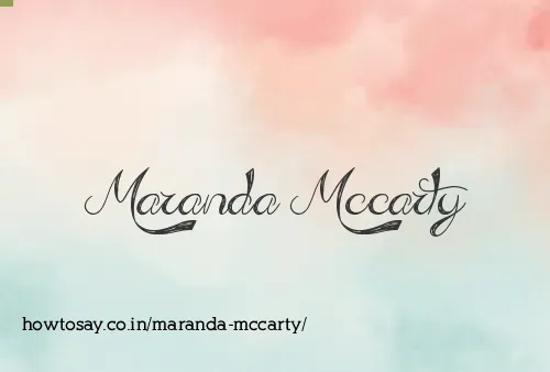 Maranda Mccarty