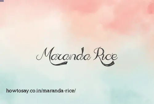 Maranda Rice