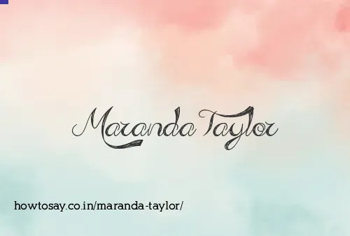 Maranda Taylor