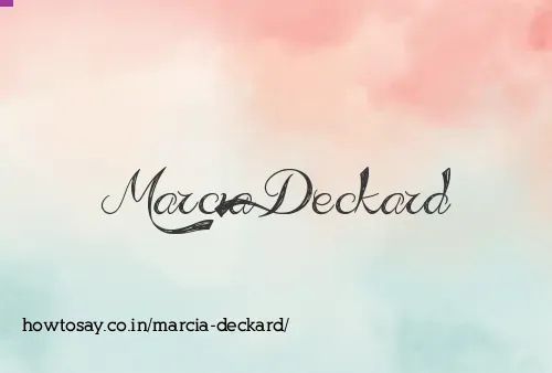 Marcia Deckard