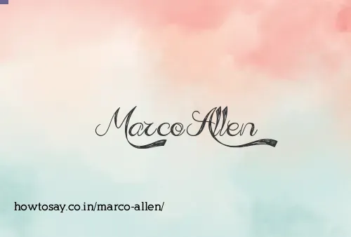 Marco Allen