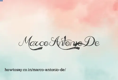 Marco Antonio De