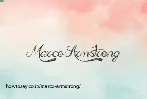 Marco Armstrong