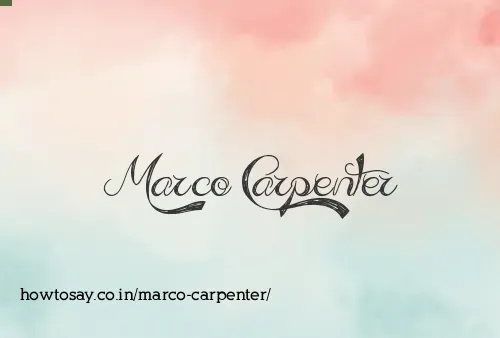 Marco Carpenter