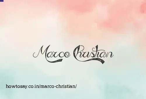 Marco Christian