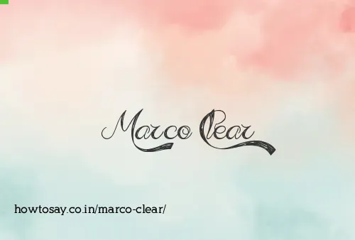 Marco Clear