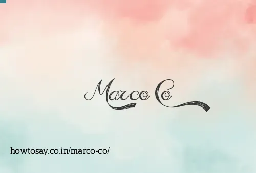 Marco Co