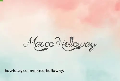 Marco Holloway