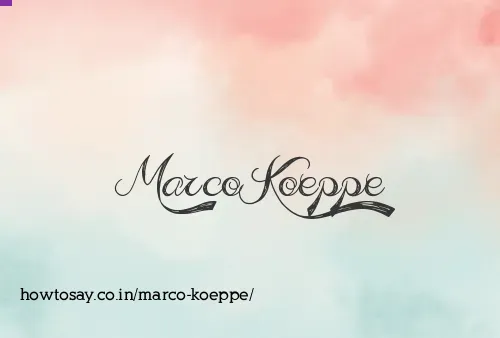 Marco Koeppe