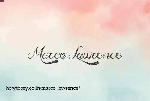 Marco Lawrence