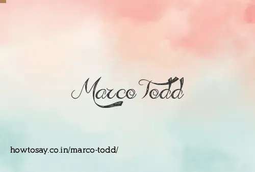 Marco Todd