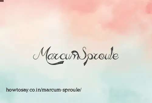 Marcum Sproule