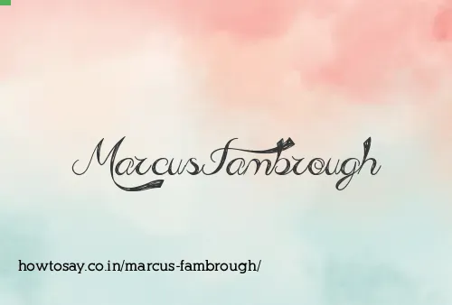 Marcus Fambrough