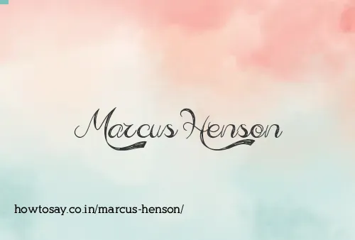 Marcus Henson