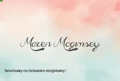 Maren Mcgimsey