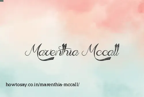 Marenthia Mccall
