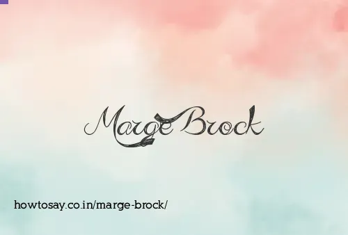 Marge Brock