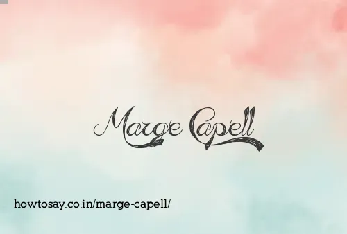 Marge Capell