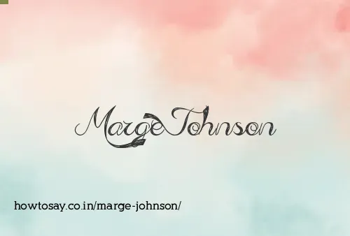 Marge Johnson