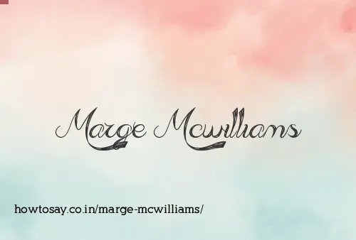 Marge Mcwilliams
