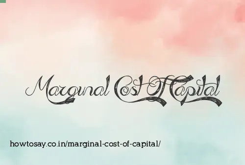 Marginal Cost Of Capital