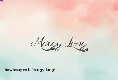 Margy Lang