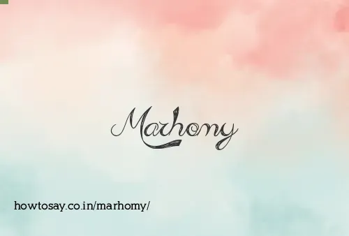 Marhomy