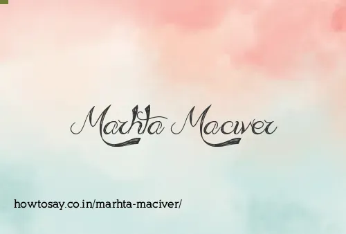 Marhta Maciver