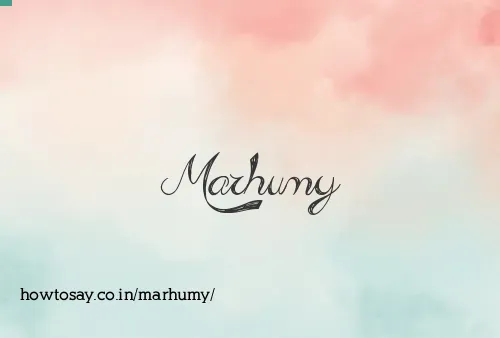 Marhumy