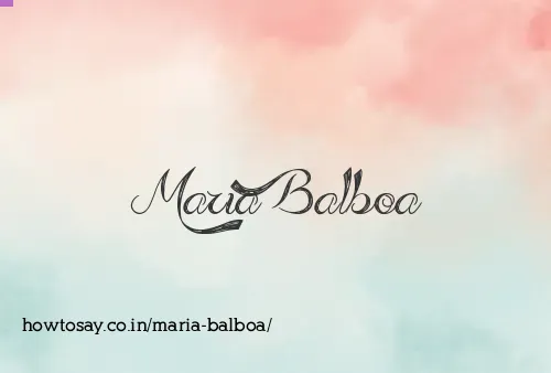 Maria Balboa