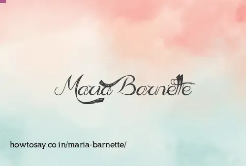 Maria Barnette