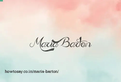 Maria Barton
