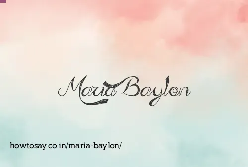 Maria Baylon