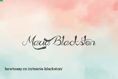 Maria Blackston