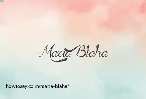 Maria Blaha