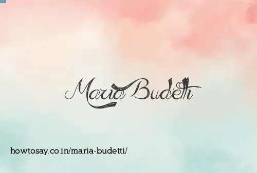 Maria Budetti