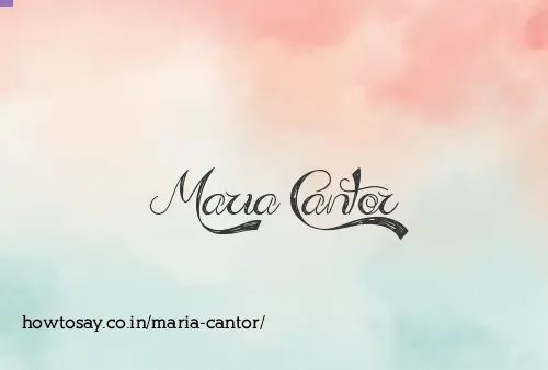 Maria Cantor