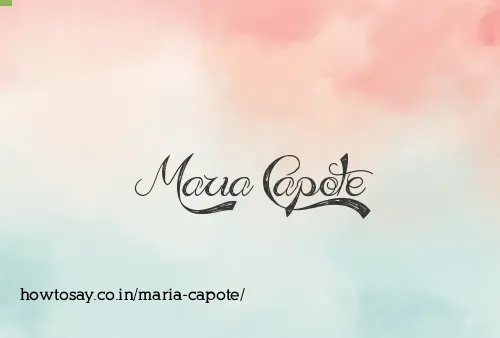 Maria Capote