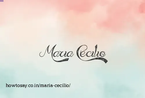 Maria Cecilio