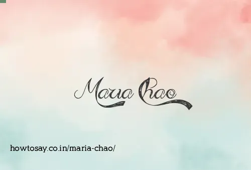 Maria Chao