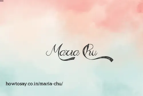 Maria Chu