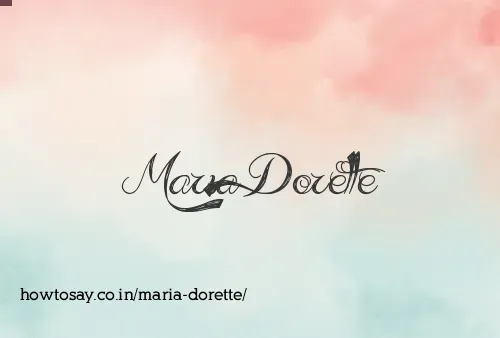 Maria Dorette