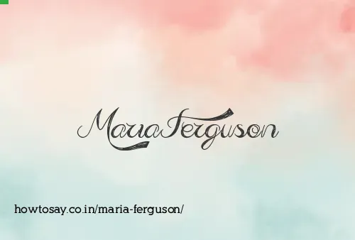Maria Ferguson