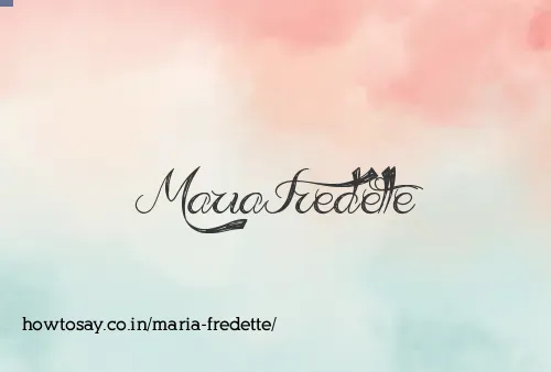 Maria Fredette