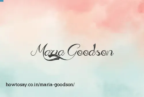 Maria Goodson