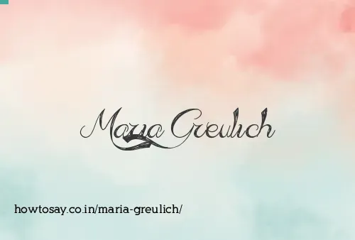 Maria Greulich